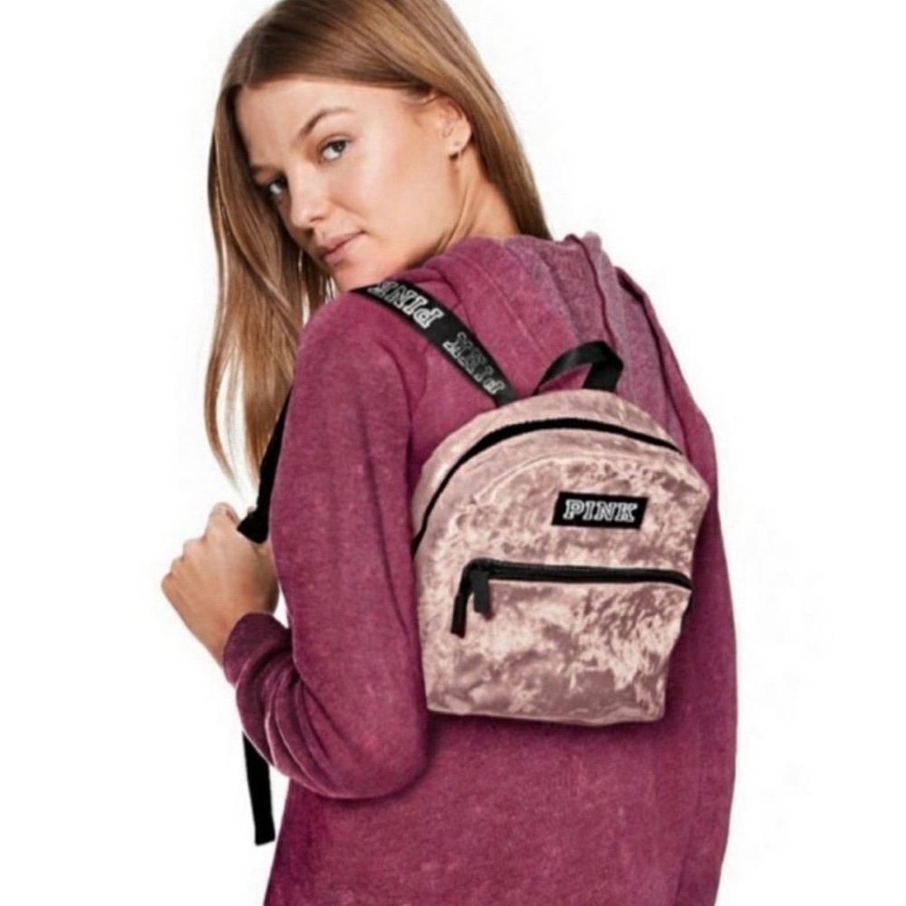 Victoria's Secret PINK Crushed Velvet Mini Backpack